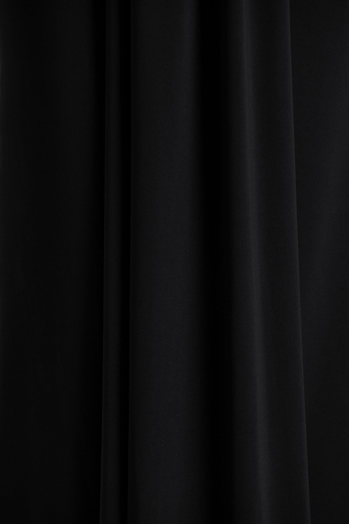Flashy | Black Plunge-Neck Maxi Dress With Ruched Detailing