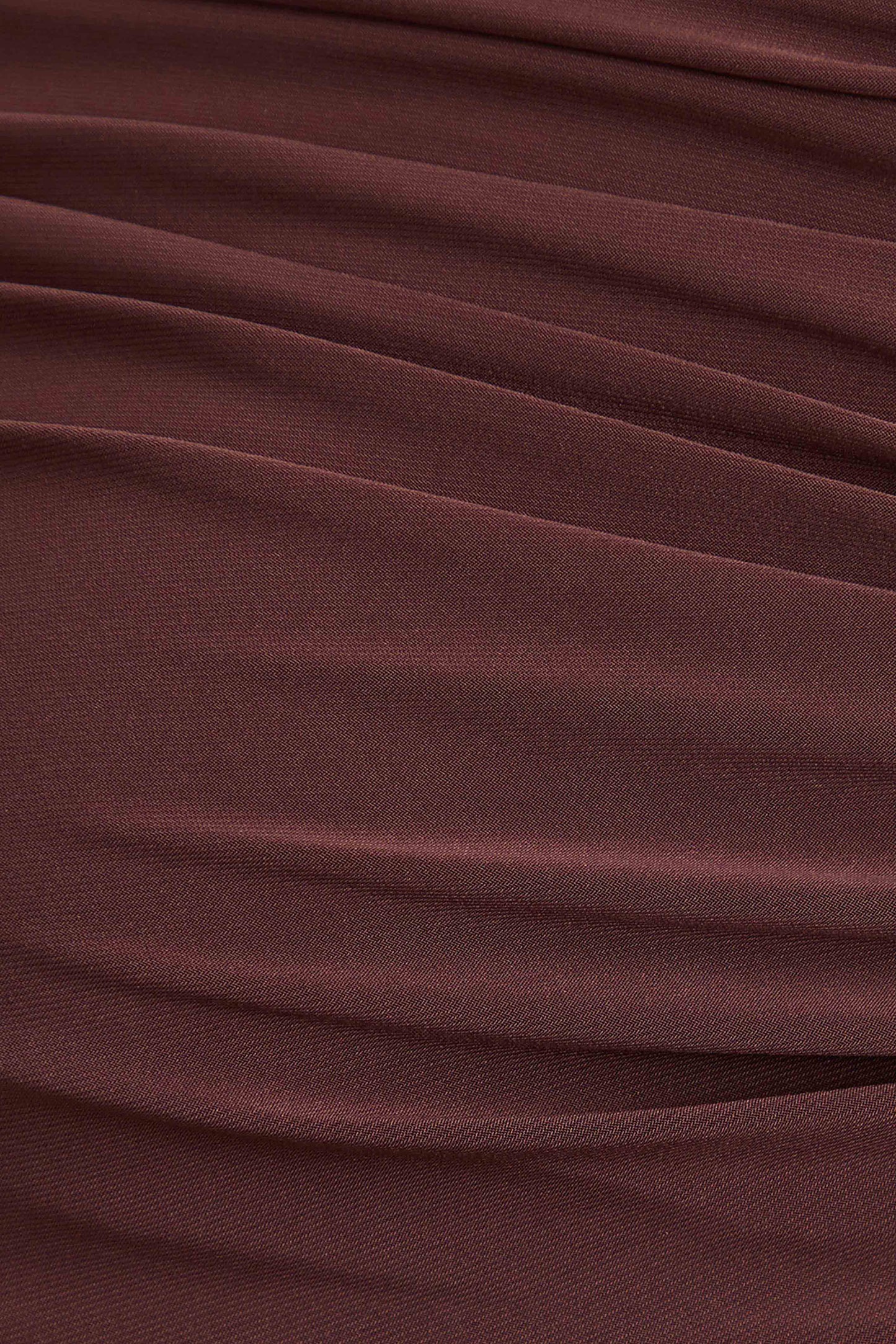 Cyra | Brown Asymmetric-Neck Maternity Maxi Dress With Sash