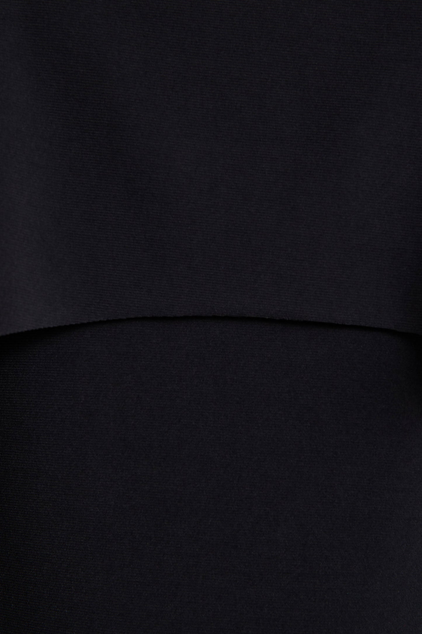 Kalani | Black Crew-Neck Midi Dress With Cape-Sleeves