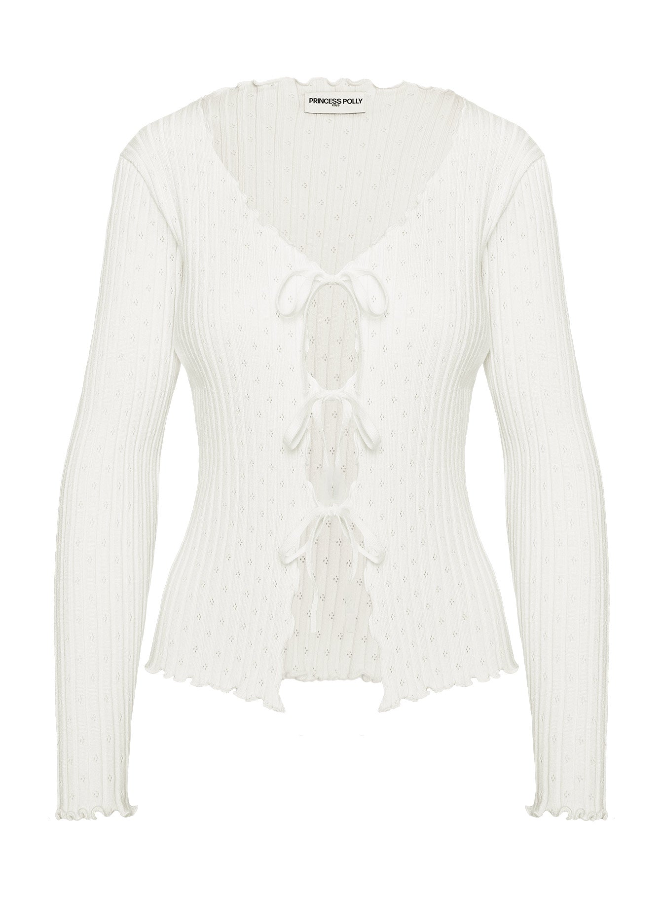 Girl Gone Wild Long Sleeve Top White