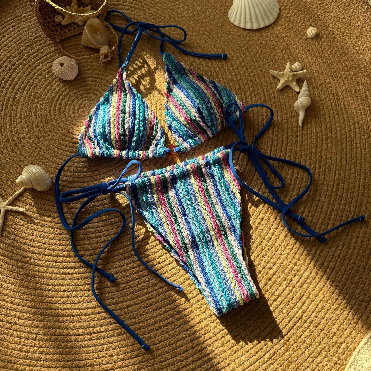 Colorblock Bikini Set
