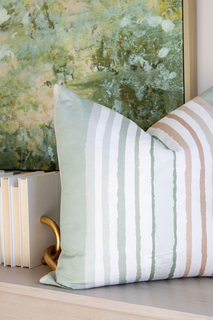 Brother Stripe Greens Luxury Fabric by the Yard