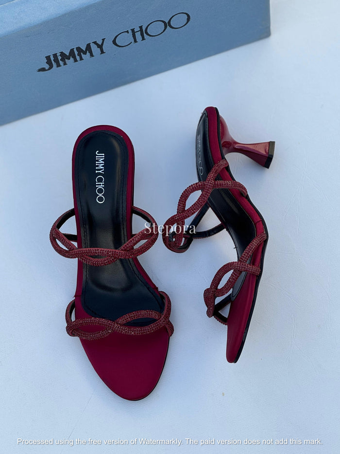 Crystal Infinity Strap Mules