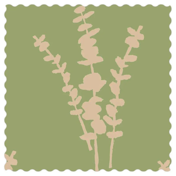 Eucalyptus Green & Peach Small Repeat Luxury Fabric by the Yard