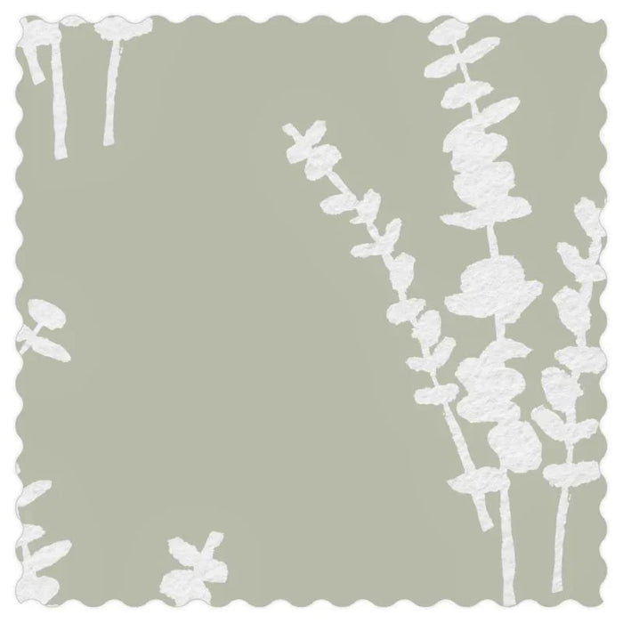 Eucalyptus Sage & White Small Repeat Luxury Fabric by the Yard