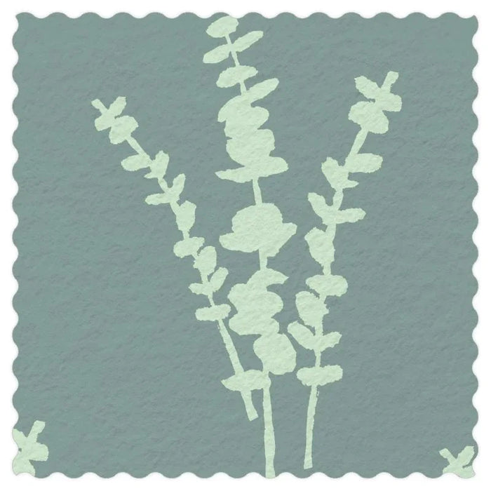 Eucalyptus Teal & Mint Small Repeat Luxury Fabric by the Yard