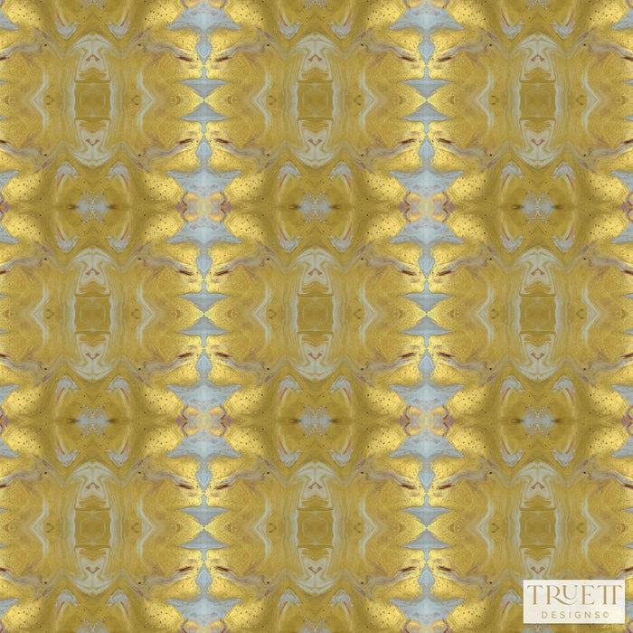 Gilt Gold & Merlot Small Repeat Luxury Fabric by the Yard