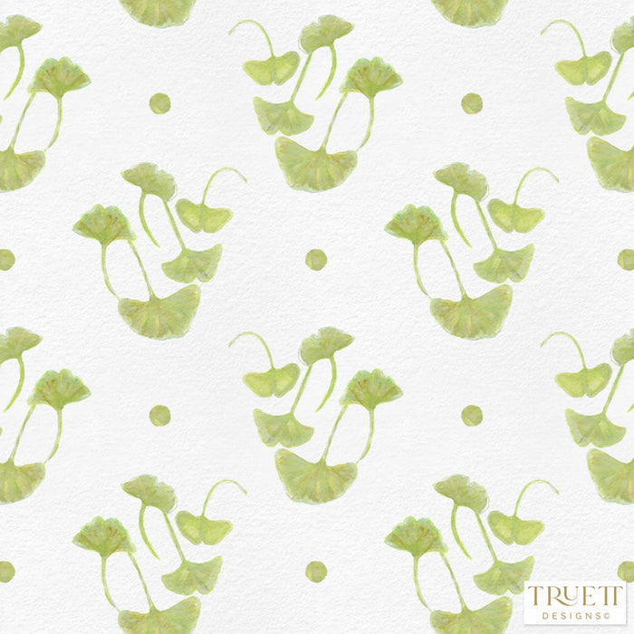 Ginkgo Chartreuse Green Luxury Fabric by the Yard
