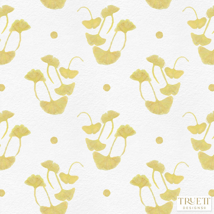 Ginkgo Golden Rod Luxury Fabric by the Yard