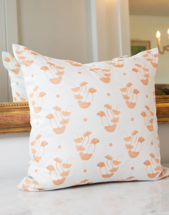 Ginkgo Peach Luxury Bolster Pillow