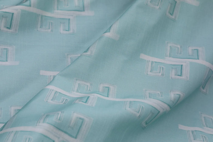 Greek Key Drop Oasis Luxury Bolster Pillow Large Repeat