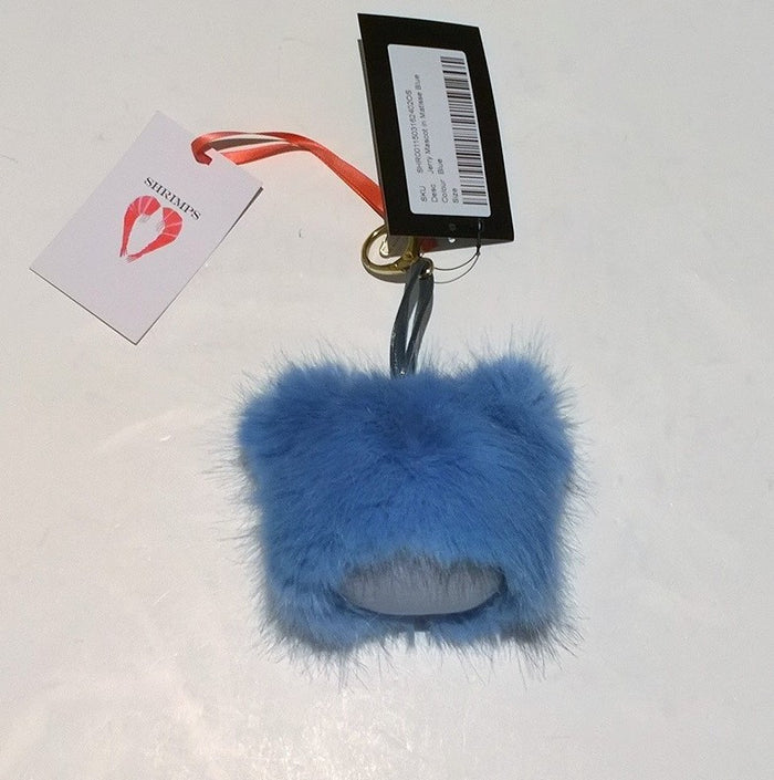 Shrimps Blue Faux Fur Jerry Mascot Keyring Bag Charm Sale New