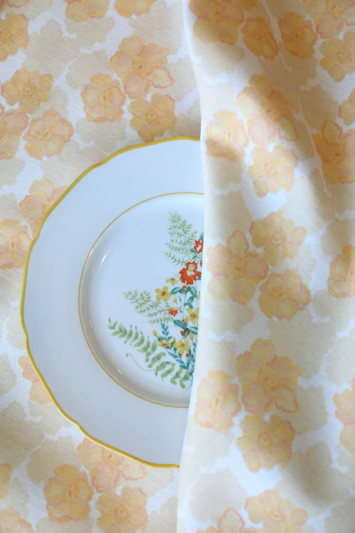 Trois Fleurs Jaune Luxury Bolster Pillow