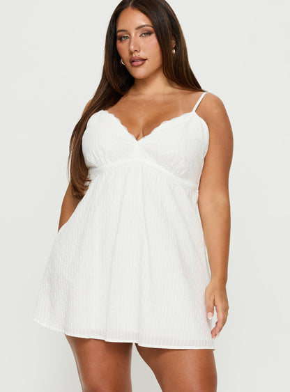 Lunya Mini Dress White Curve