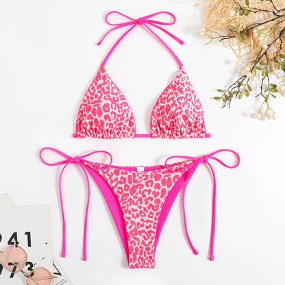 Lace Print Bikini Set