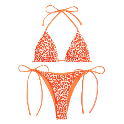 Lace Print Bikini Set