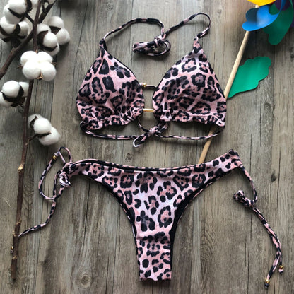 Leopard Print One-Piece Swimsuit
