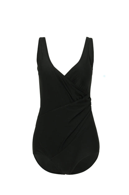Pleated One-Piece Swimsuit