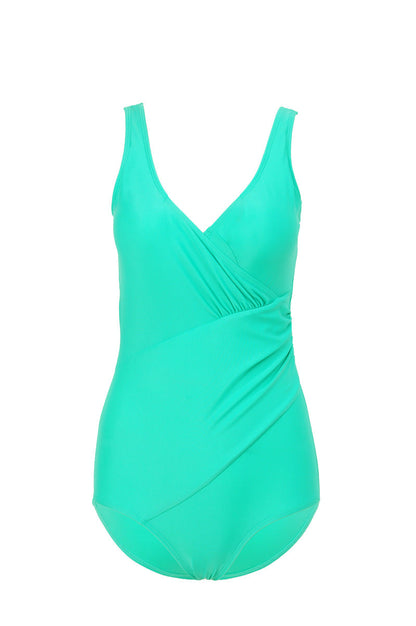 Pleated One-Piece Swimsuit