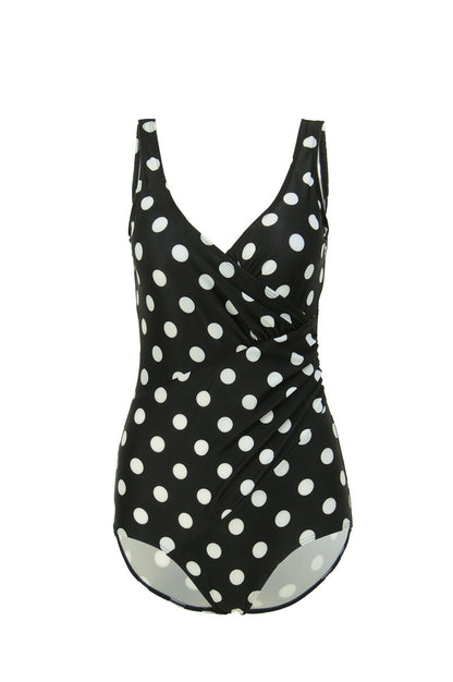 Pleated One-Piece Swimsuit