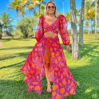Maxi Slit Bikini Set