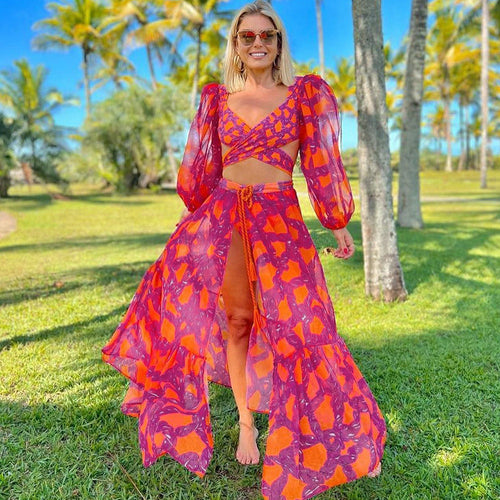Maxi Slit Bikini Set