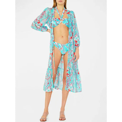 Halter Print Bikini Set