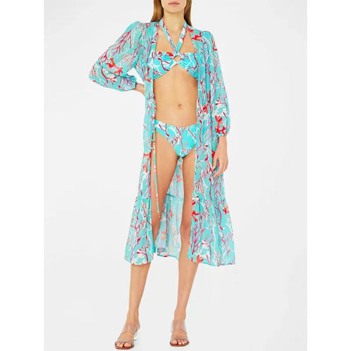 Halter Print Bikini Set