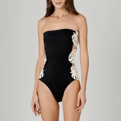 Leaf Cutout One-Piece Swimsuit