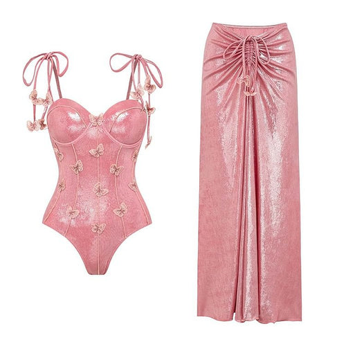 Metallic One-Piece Swimsuit