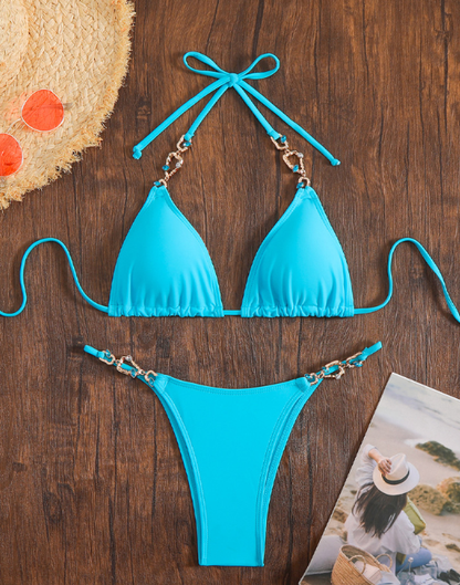 Crystal Solid Bikini Set