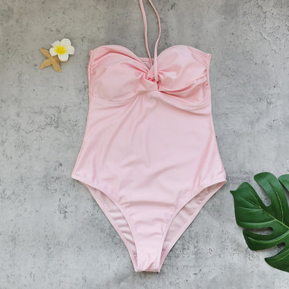 Solid One-Piece Swimsuit