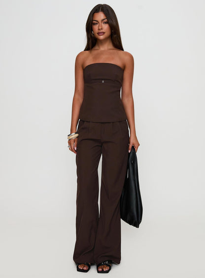 Irresistible Strapless Top Chocolate