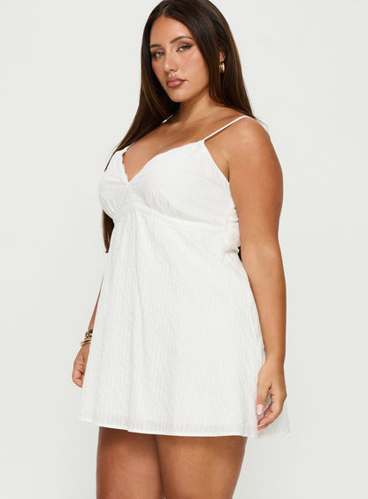 Lunya Mini Dress White Curve