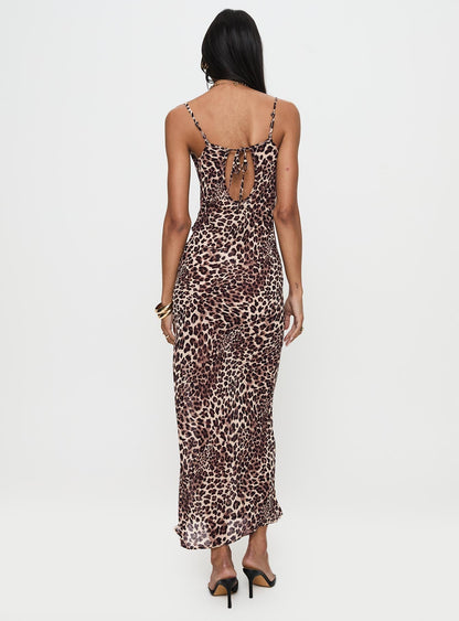 Paolina Maxi Dress Leopard