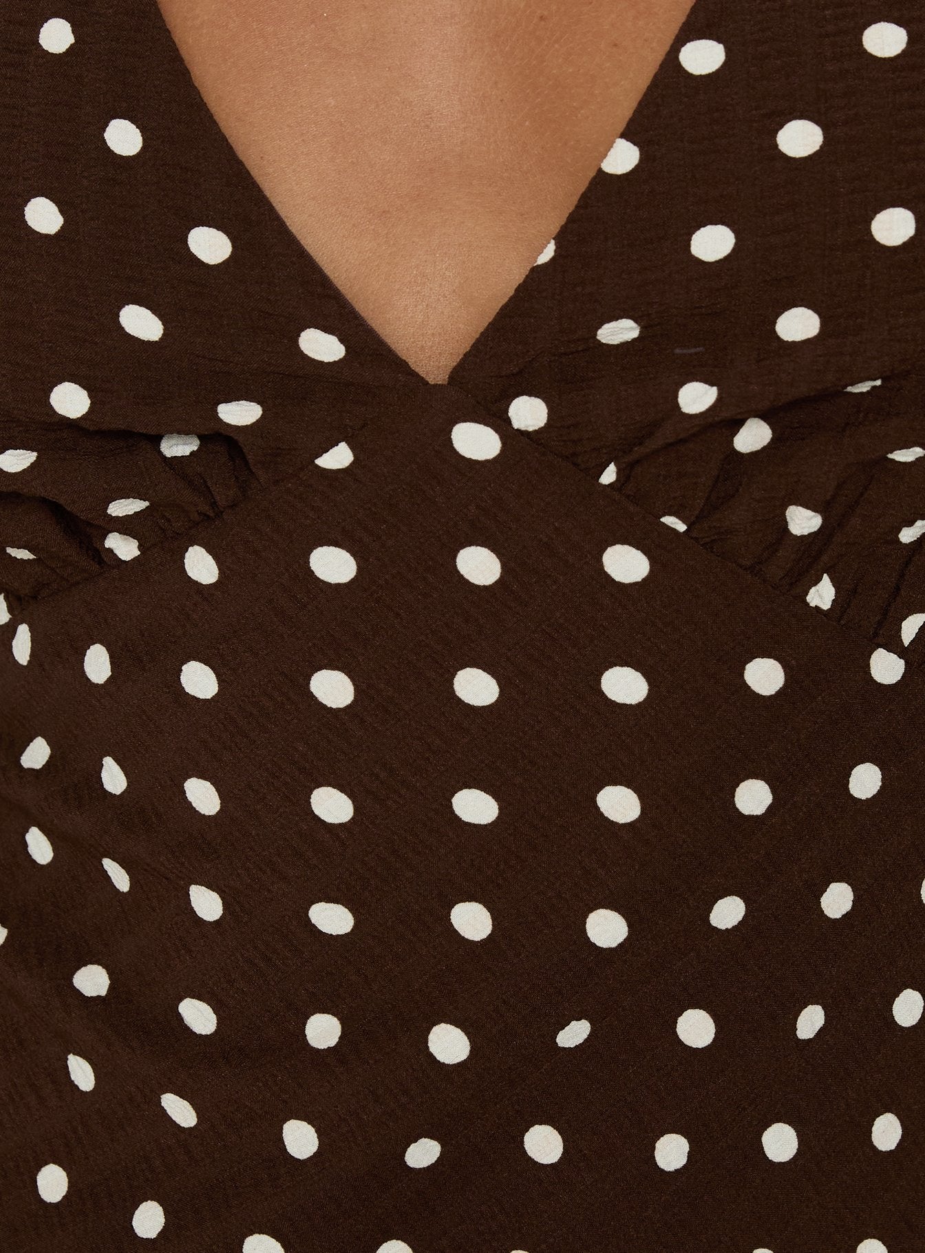 Nellie Maxi Dress Brown Polka Dot Tall