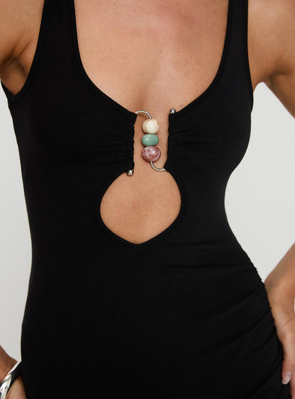 Zaloma Cut Out Maxi Dress Black