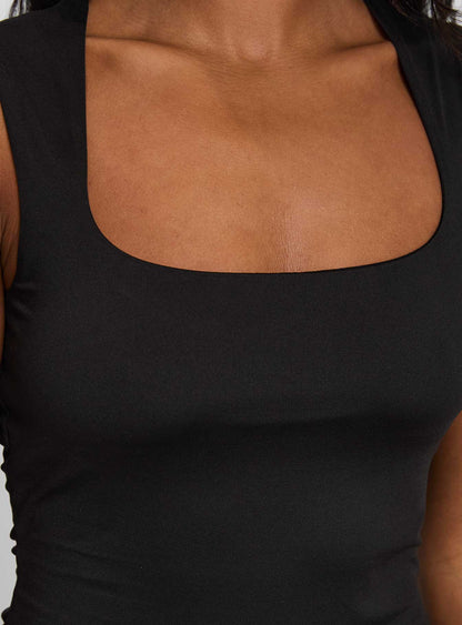 So Divine Cut Out Bodysuit Black