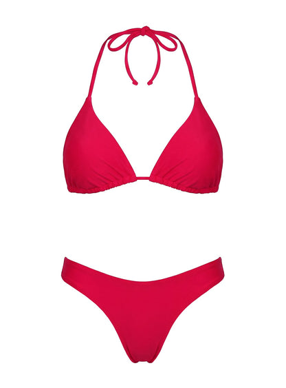 Jenner Triangle Bikini Top Red