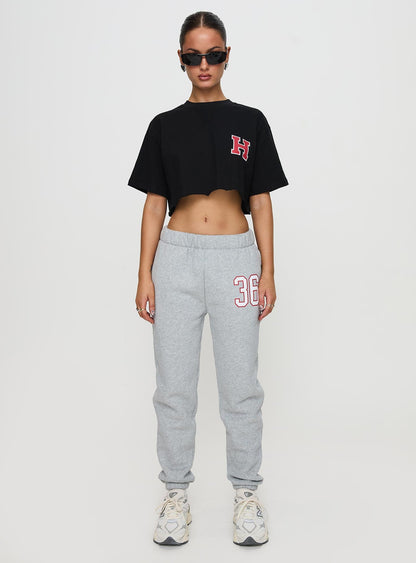 Harvard Graphic Track Top Black