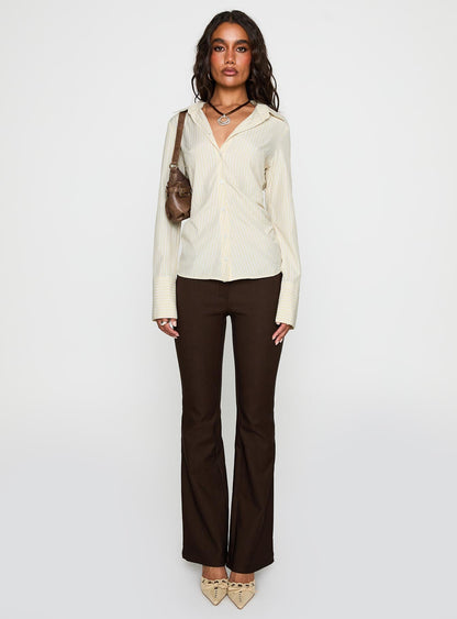 Rush Hour Long Sleeve Top Yellow Stripe
