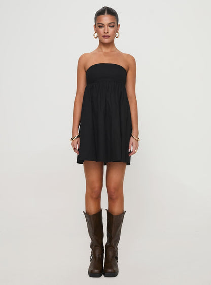 Osment Strapless Mini Dress Black