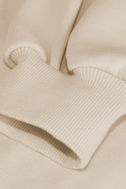 Plain Cropped Zipper Sporty Sweatshirt
