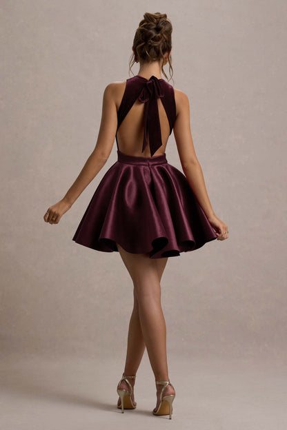 Mackie | Port Velvet Sleeveless Skater Mini Dress