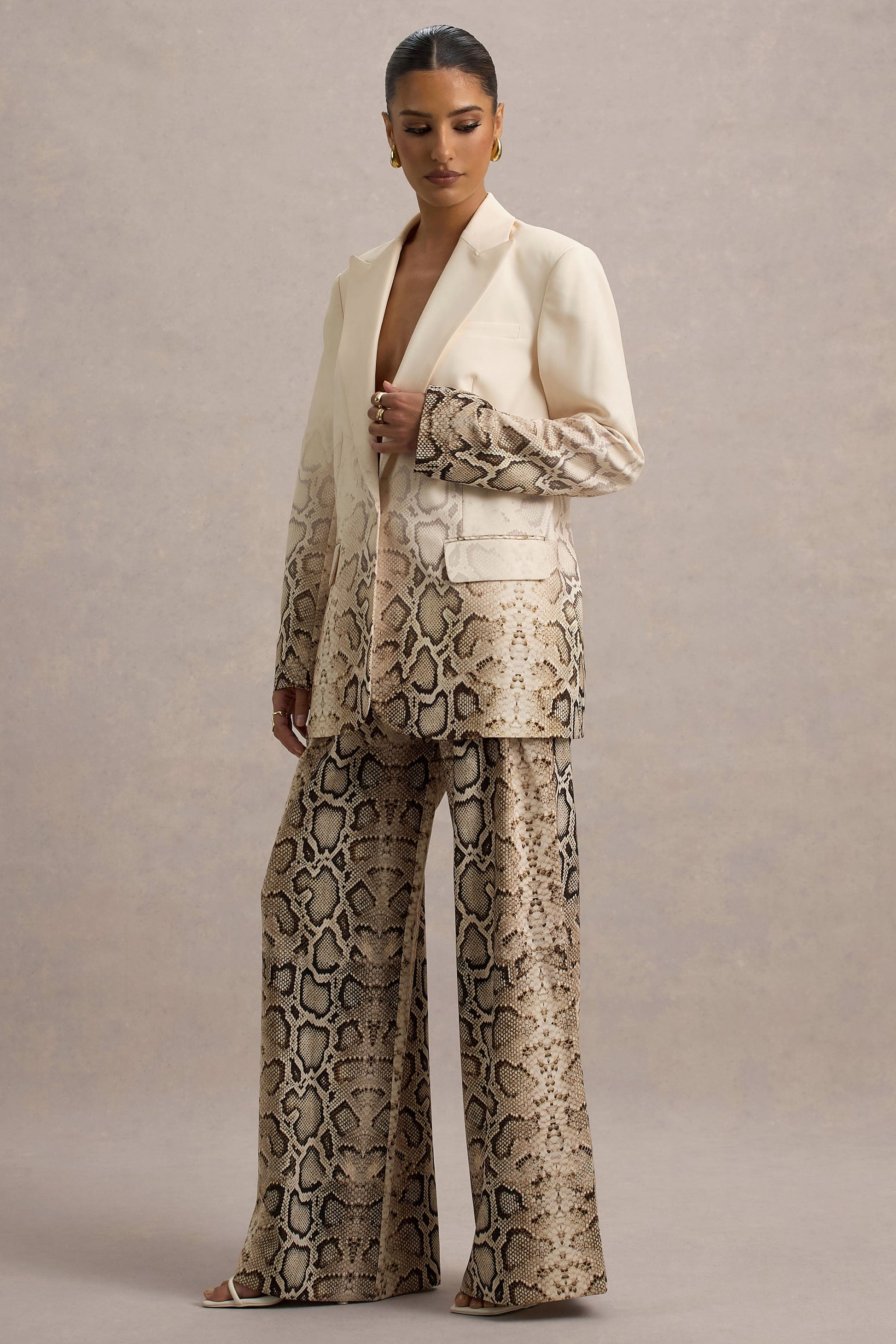 Hurley | Snake Print Ombre Longline Blazer