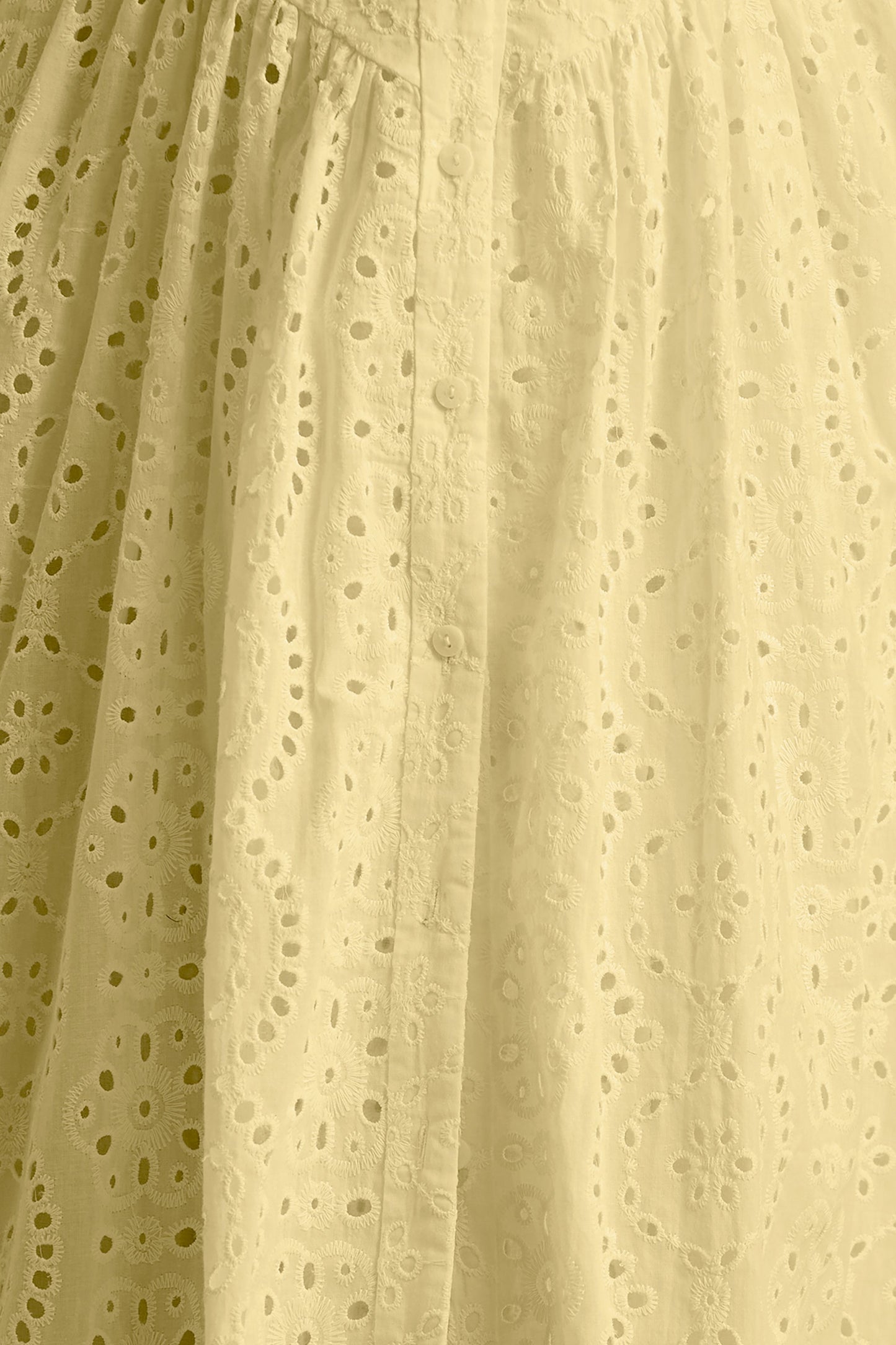 Jezebel | Yellow Lace Plunge-Neck Collared Midi Dress