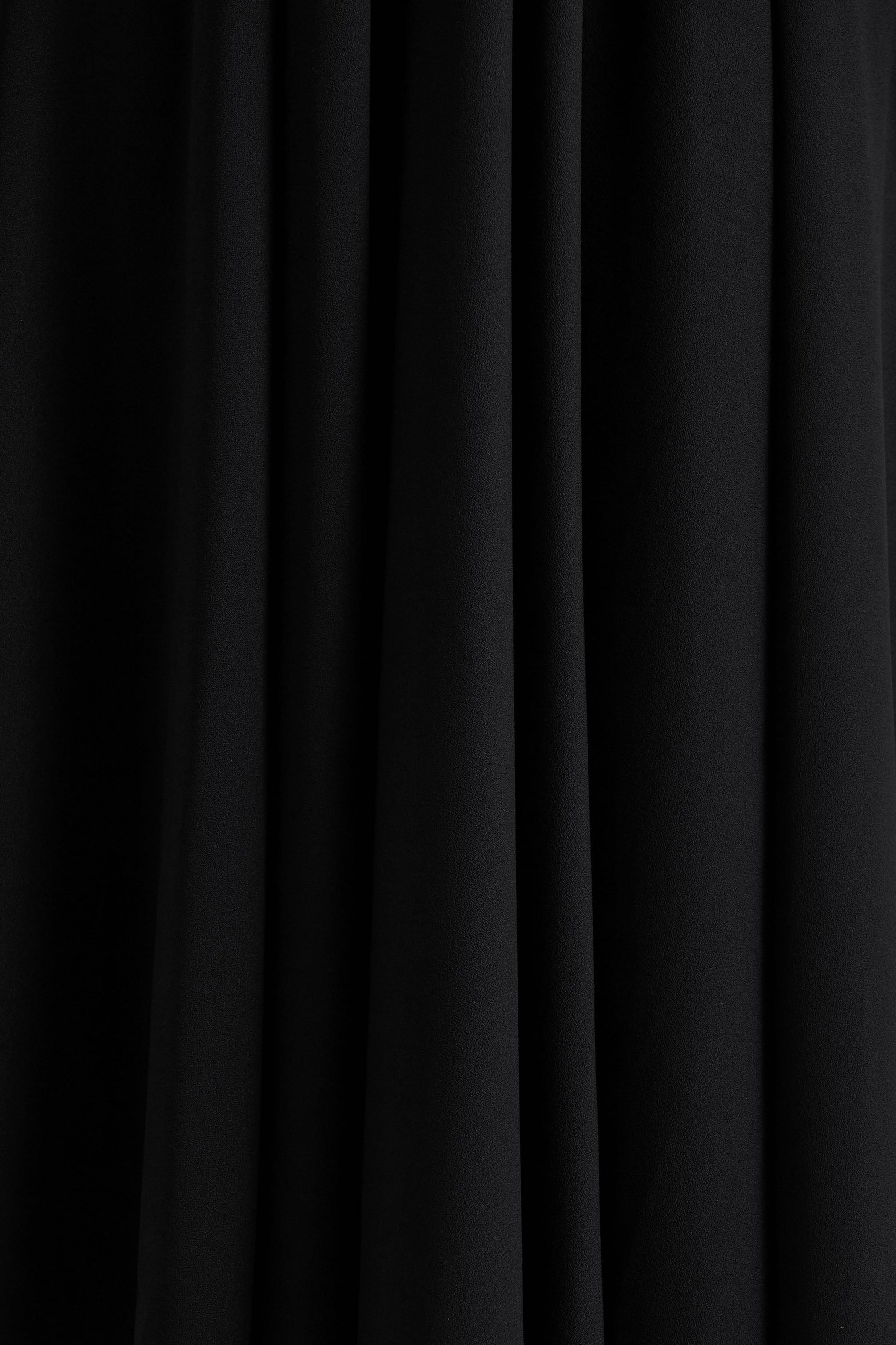 Alison | Black Square-Neck A-Line Midi Dress