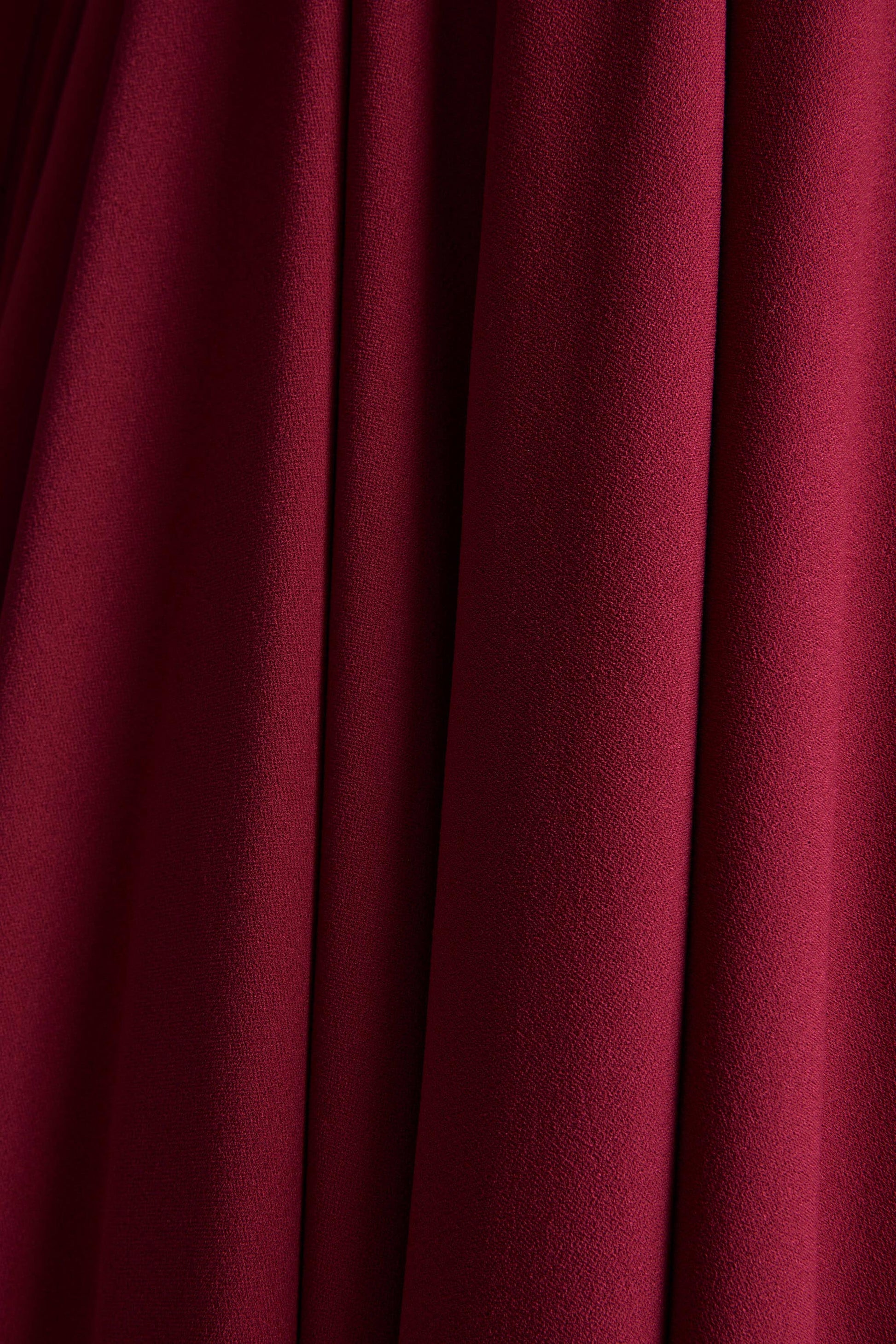 Alison | Burgundy Square-Neck A-Line Midi Dress