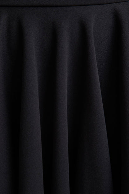 Elowen | Black Square-Neck Mini Dress With Lace-Sleeves
