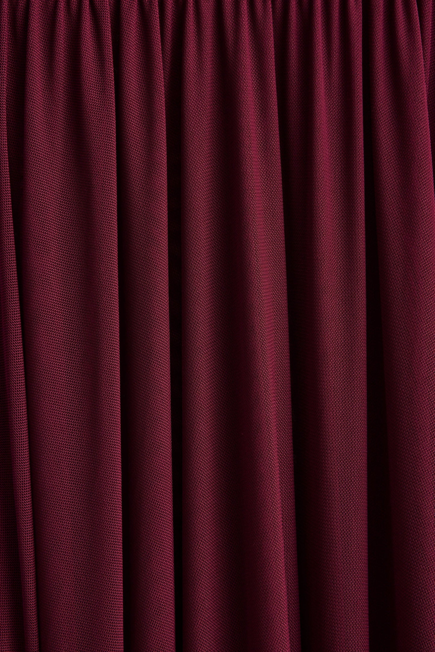 Gigi | Burgundy High-Neck Maxi Dress With Drop-Waist And Sheer Skirt